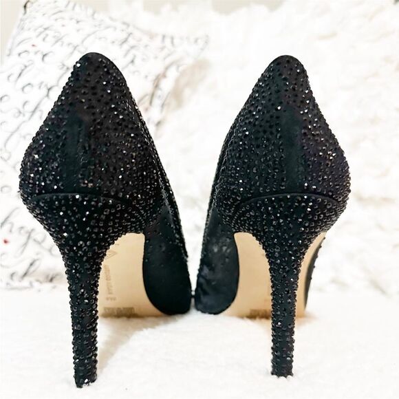 Antonio Melani Marina Black Rhinestone Heels - Picture 2 of 15